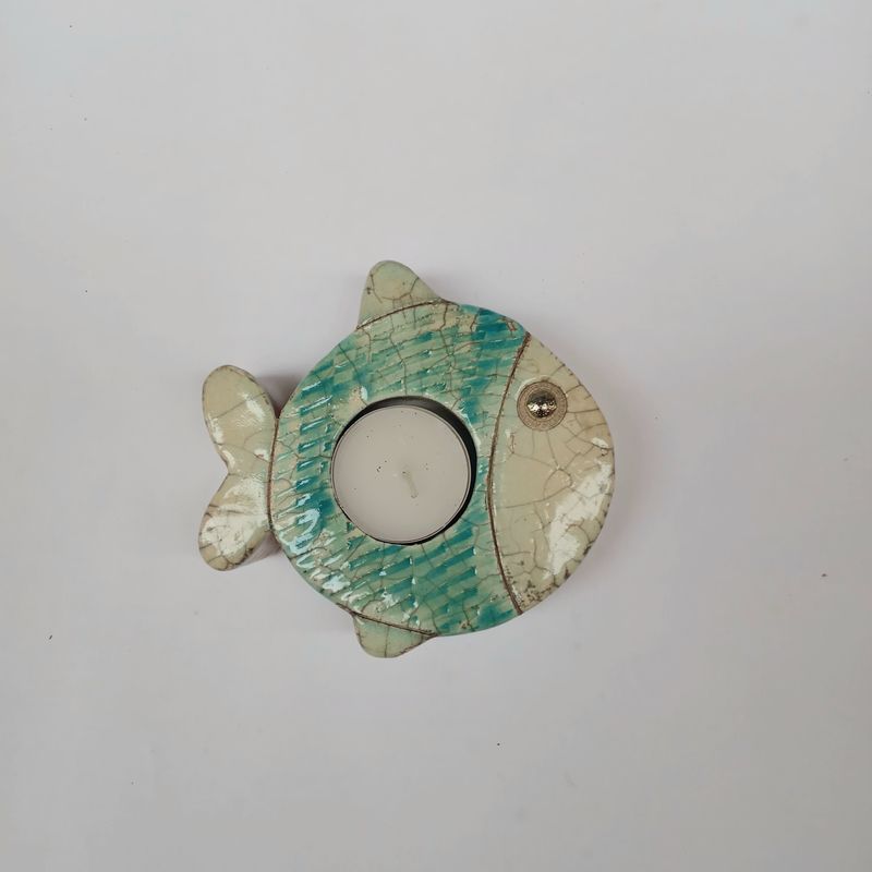 PORTA TEALIGHT PESCE