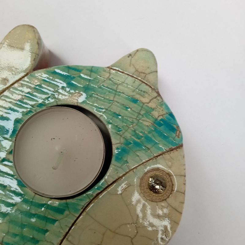 PORTA TEALIGHT PESCE