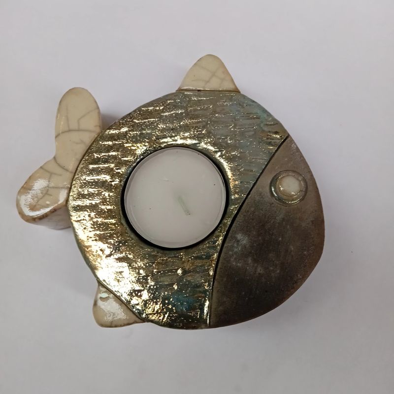 PORTA TEALIGHT PESCE