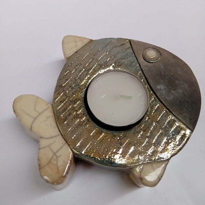 PORTA TEALIGHT PESCE