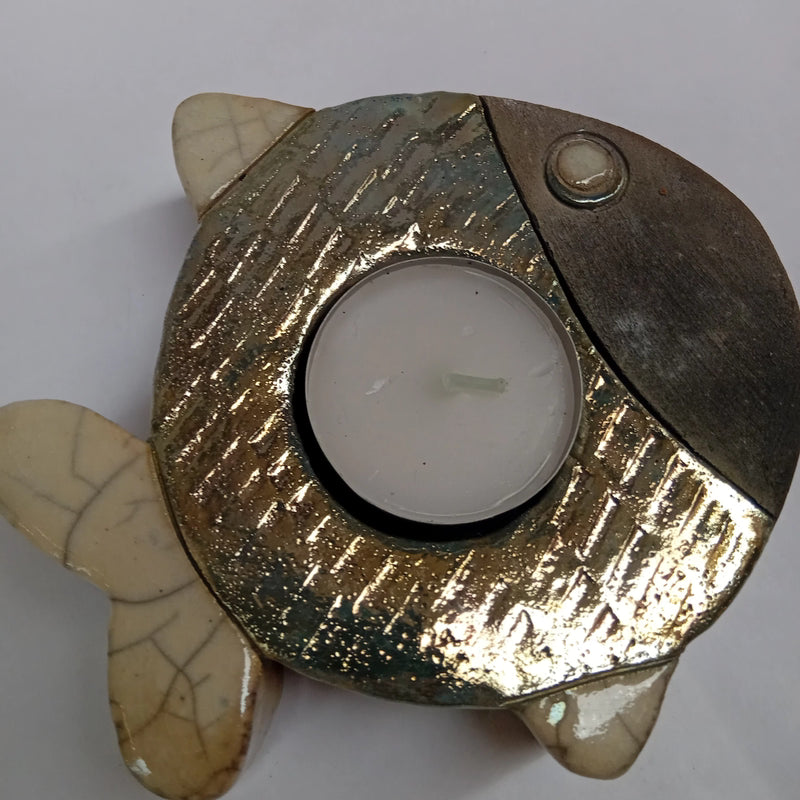 PORTA TEALIGHT PESCE